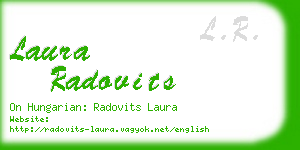 laura radovits business card